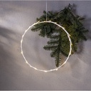Led-valokranssi 35 cm 30 Led, lämmin valkoinen, paristokäyttöinen