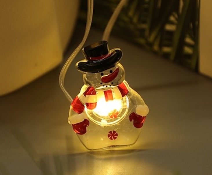 Lumiukko Led-lankavalosarja 10 Led, lämmin valkoinen