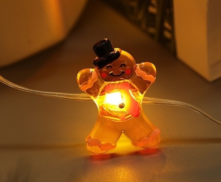 LED -lankavalosarja Piparkakkupoika 10L, lämmin valkoinen LED