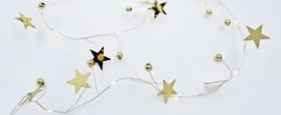 20 LED -Tähti/tiuku -lankavalosarja, hopea metallilankajohto