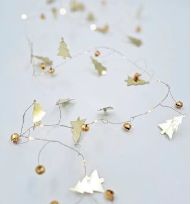 20 LED -Kuusi/tiuku -lankavalosarja, hopea metallilankajohto