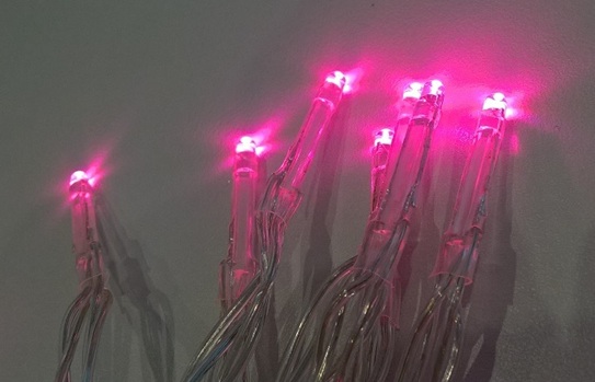 Led-sisävalosarja 20 Led, pinkki, paristokäyttöinen