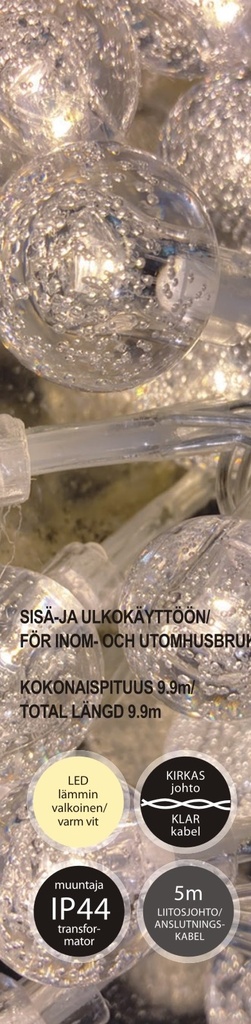 Jäämarjat Led-valosarja 50 Led, lämmin valkoinen (7 ME)