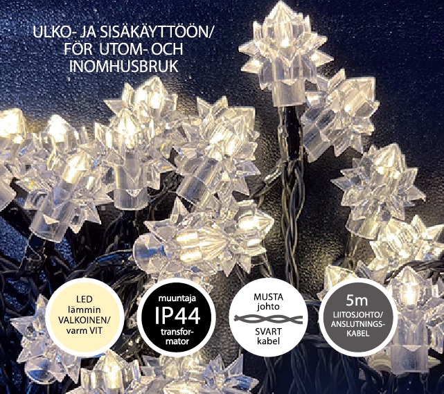 Talvenkukka Led-valosarja 40 Led, lämmin valkoinen