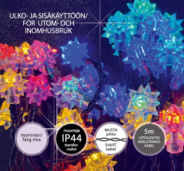Talvenkukka Led-valosarja 40 Led, moniväri