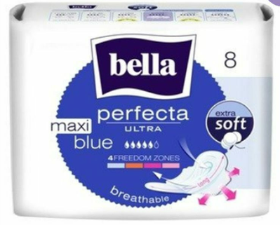BELLA PERFECTA ULTRA MAXI BLUE, siivellinen kuukautisside 8kpl