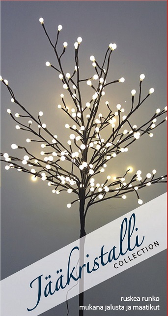 Led-Valopuu ruskea 150cm 200 Led, lämmin valkoinen