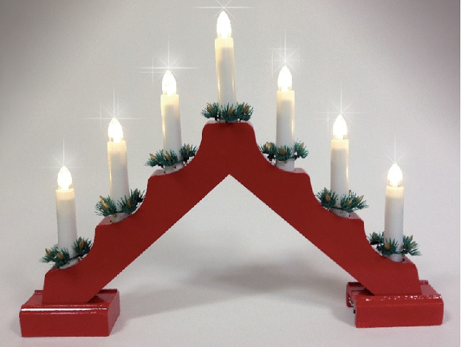 Paristokäyttöinen LED Kynttelikkö punainen