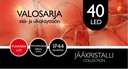 Jääkristalli Ulkovalosarja 40 Led, punainen