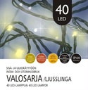 Jääkristalli Ulkovalosarja 40 Led, extra lämmin valkoinen