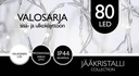 Jääkristalli Ulkovalosarja 80 Led, valkoinen