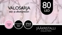 Jääkristalli Ulkovalosarja 80 Led, pinkki