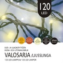 Jääkristalli Ulkovalosarja 120 Led, extra lämmin valkoinen