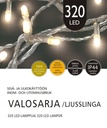 Jääkristalli Ulkovalosarja 320 Led, extra lämmin valkoinen (3 ME)
