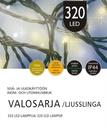 Jääkristalli Ulkovalosarja 320 Led, extra lämmin valkoinen (1 ME)
