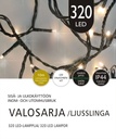 Jääkristalli Ulkovalosarja 320 Led, valkoinen