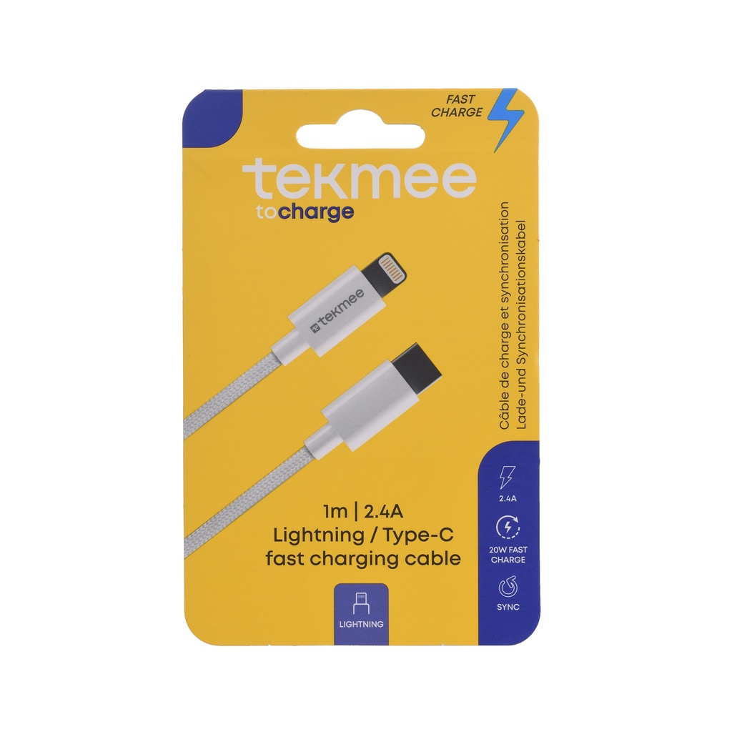 TEKMEE lightning/type-c latausjohto