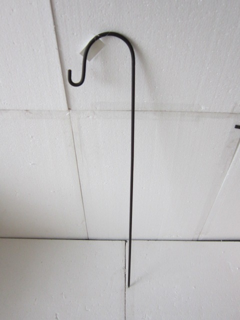 Lyhty/amppeli metalli maakoukku 14,5x90cm, 6mm, matta valkoinen