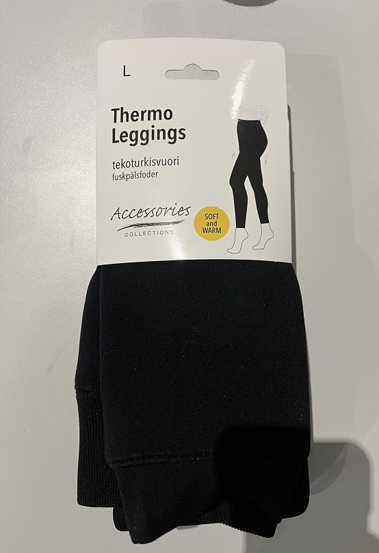 Naisten legginsit tekoturkisvuorella, koko L