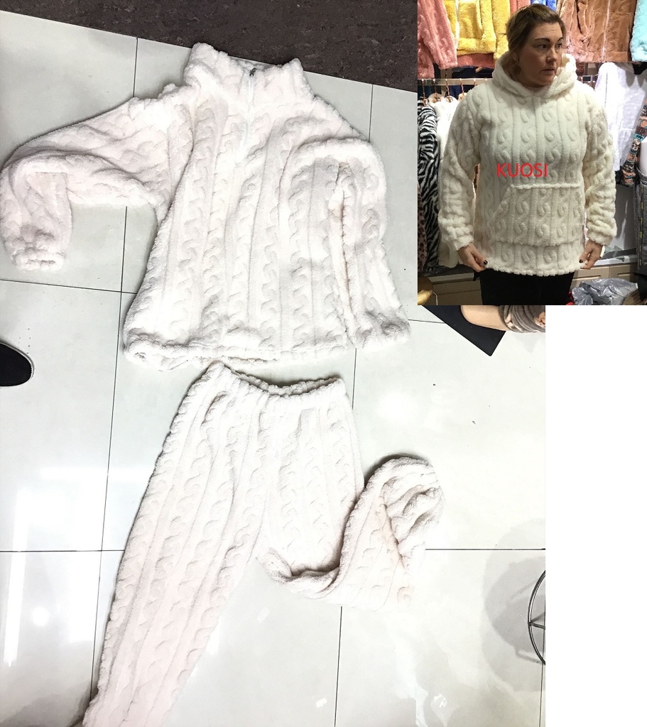 Fleece oloasu, 2-kokolaj.: S/M ja L/XL, luonnonvalkoinen