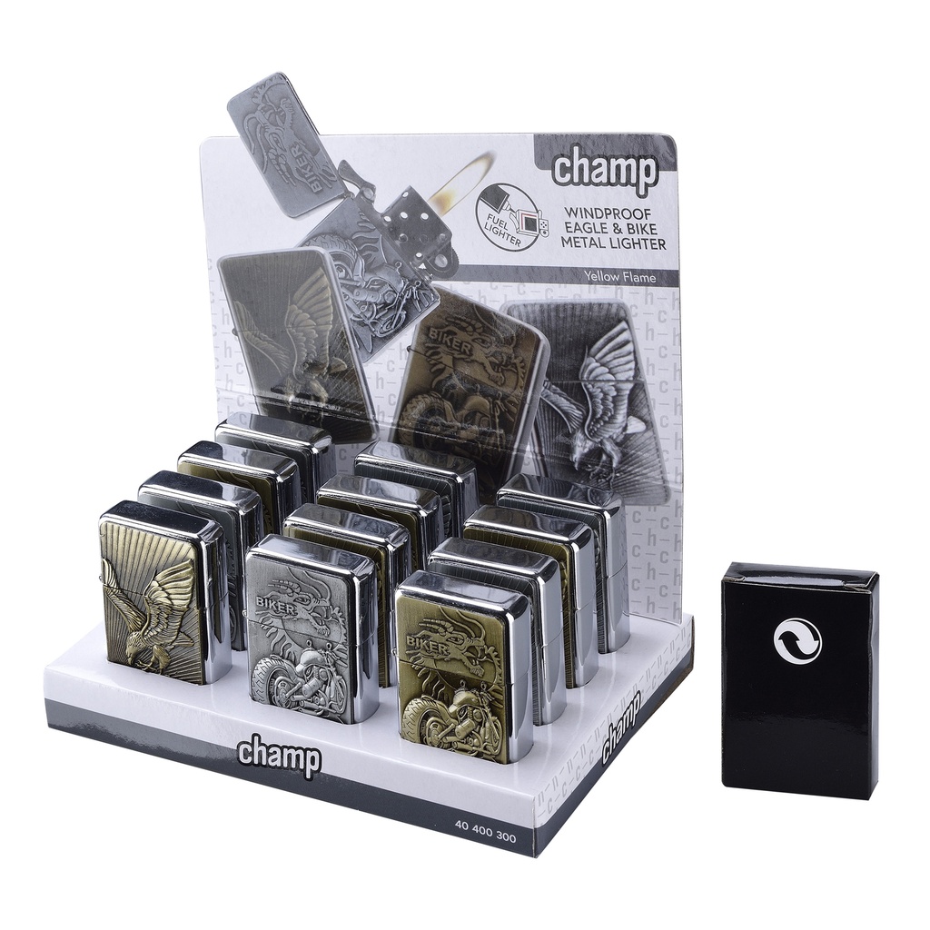 Metallisytytin CHAMP EAGLE & BIKE WP LIGHTER, WINDPROOF