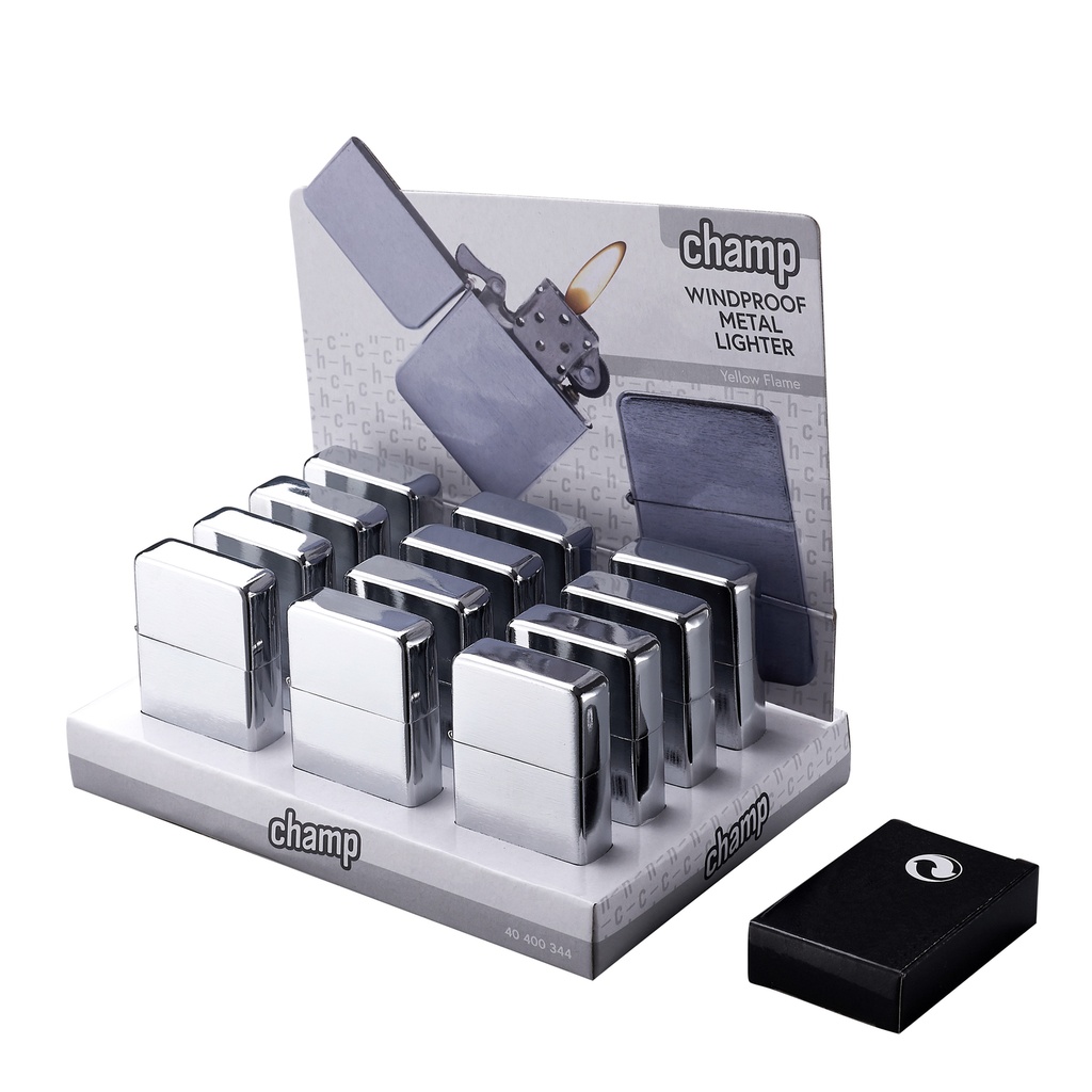 Metallisytytin CHAMP SATIN WP FLINT LIGHTER, WINDPROOF