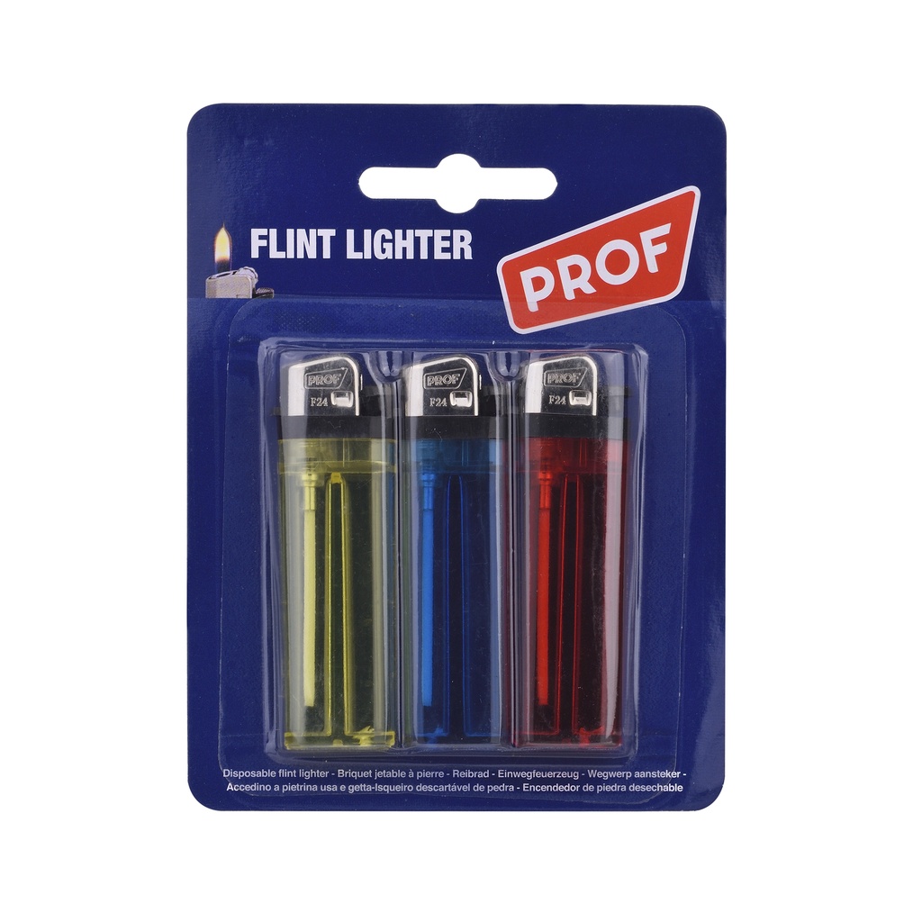 Sytytin PROF TRANSPARENT FLIT 3pc/blisterpkt.