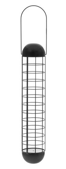 Linnun syöttöteline 1kg talimakkaralle teräs 8,0x48cm, musta