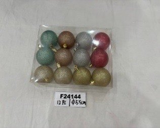 Joulukuusenpallot värimix halk. 5,5cm, 12kpl/pkt. muovi 