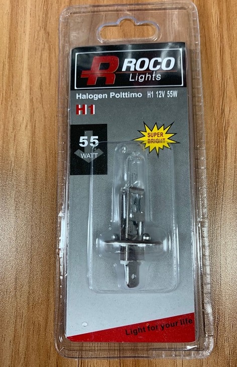 H1 halogenpolttimo. 12V 55W