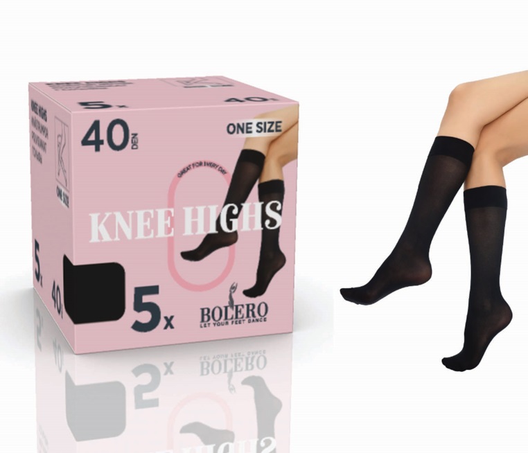 Polvisukka matta multi-pack 5par 1-size, 20DEN ( 36-42 ) musta