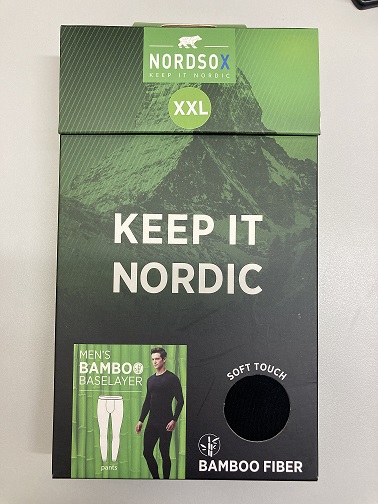 KOKOLAJITELMA Miesten pitkät BAMBU alushousut M-XXL, musta