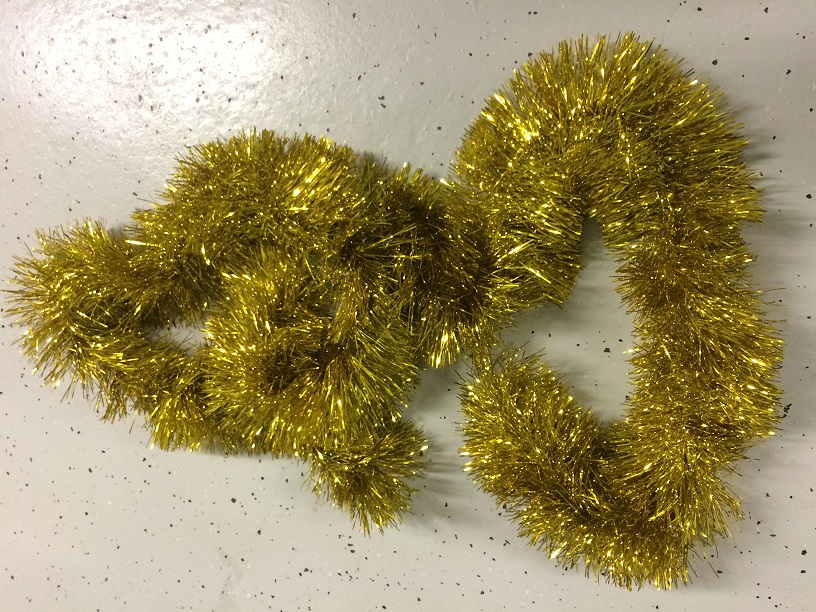 Joulunauha/punos, 7,5cm halk. x 2,0m, KULTA