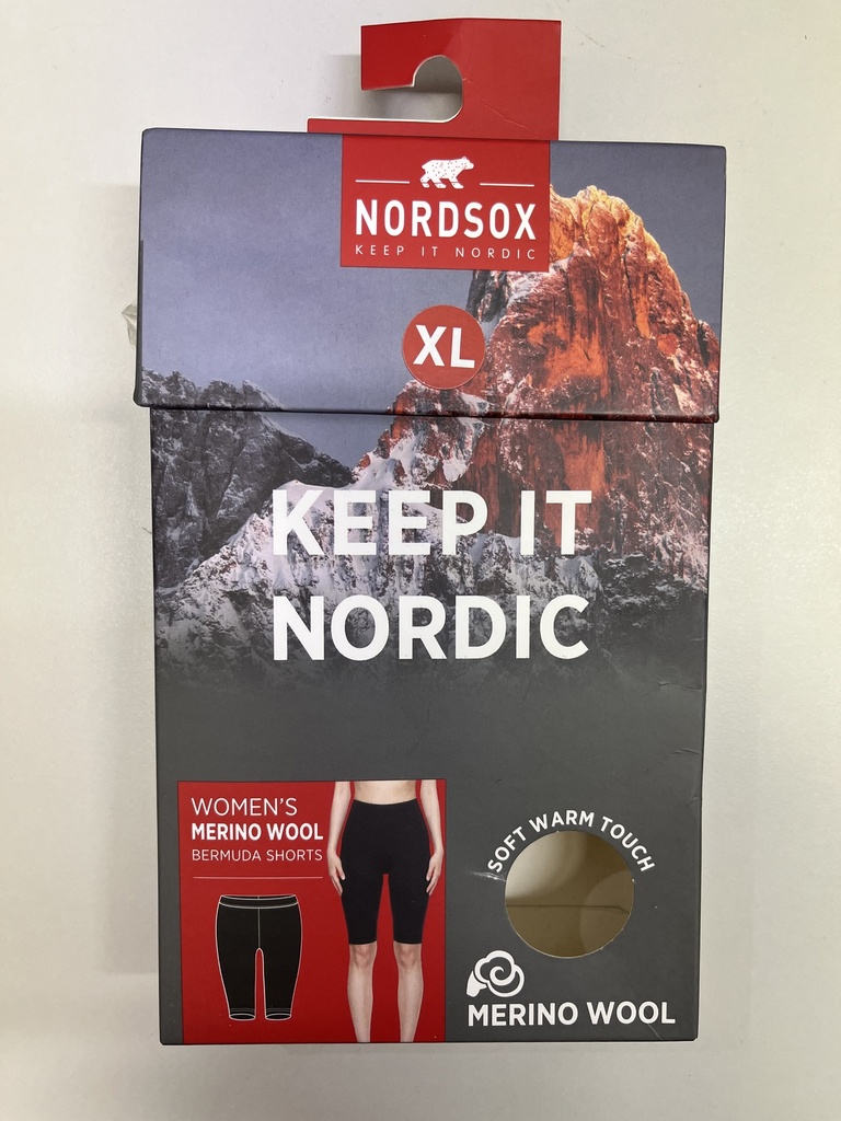 KOKOLAJITELMA! Naisten Merinovilla bermudat M-XXL, 100% merinovilla, musta