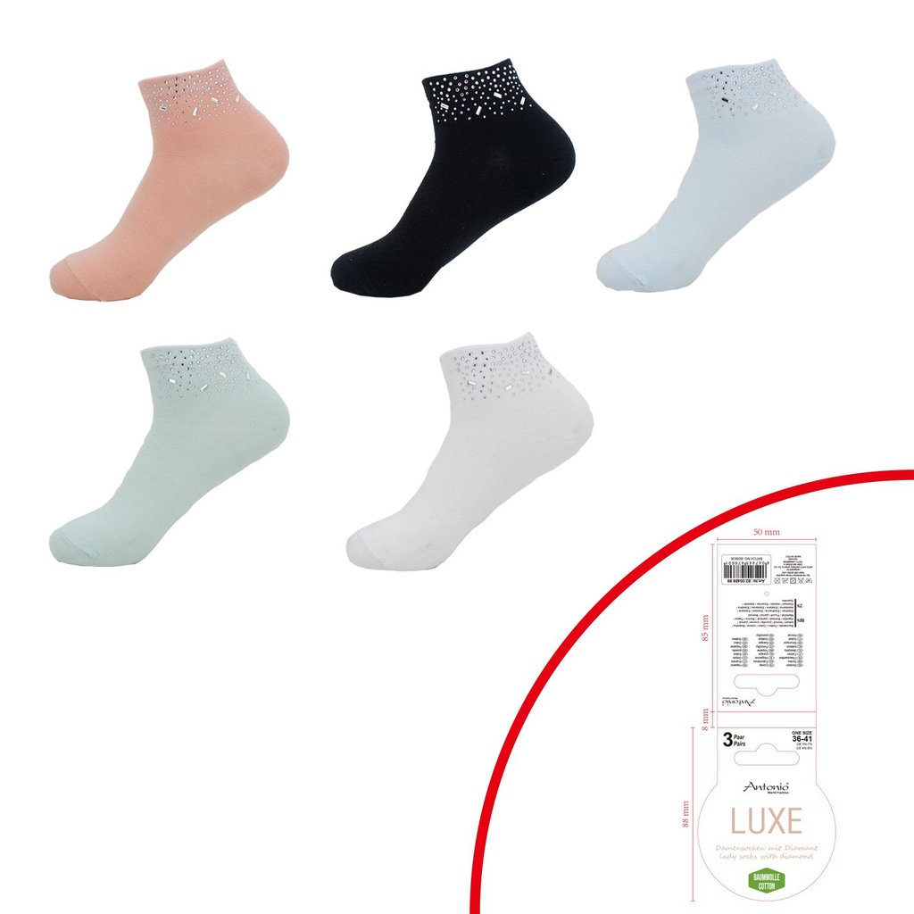 Sneaker sukat 3pack Pearl