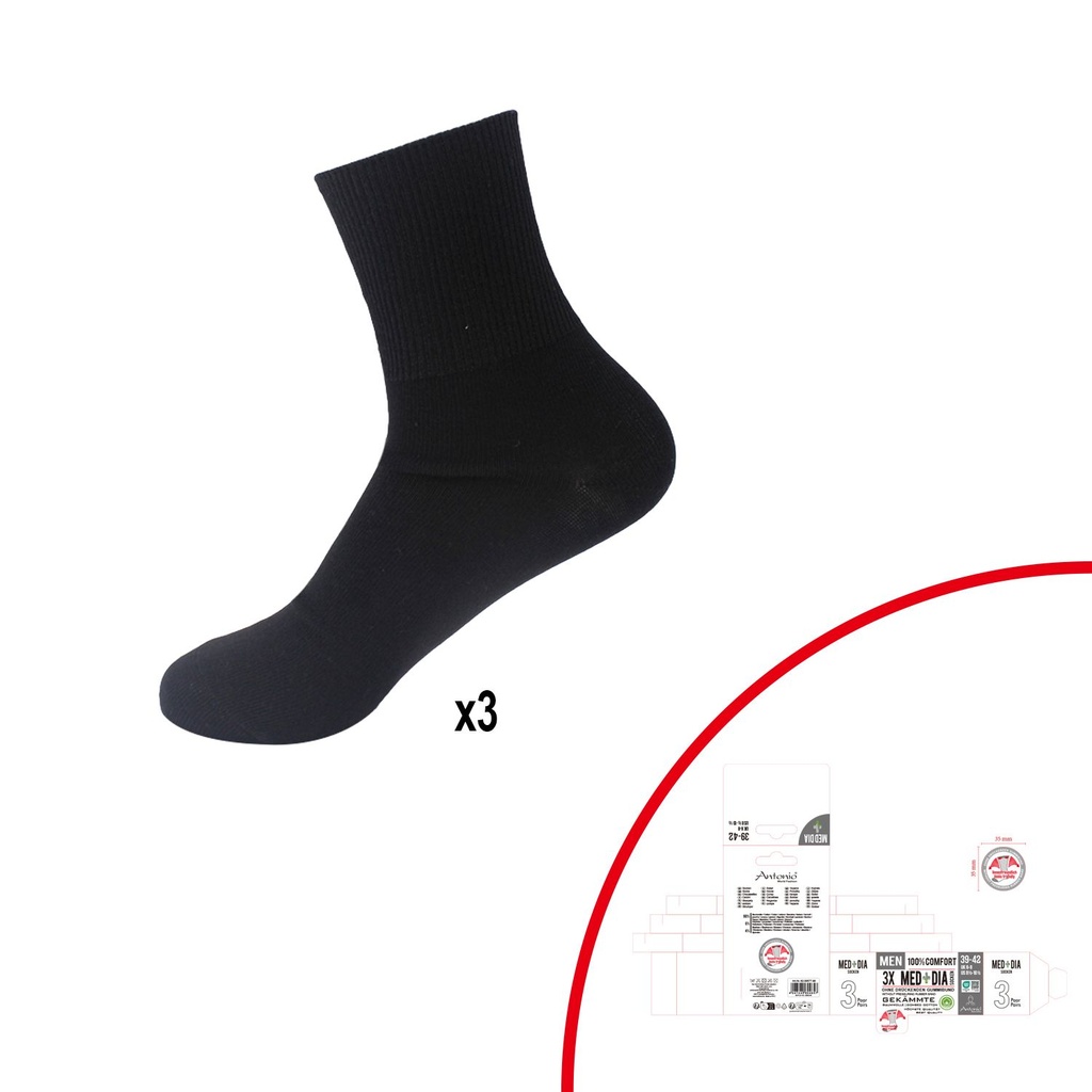 Miesten sukat 3pack, puuvilla