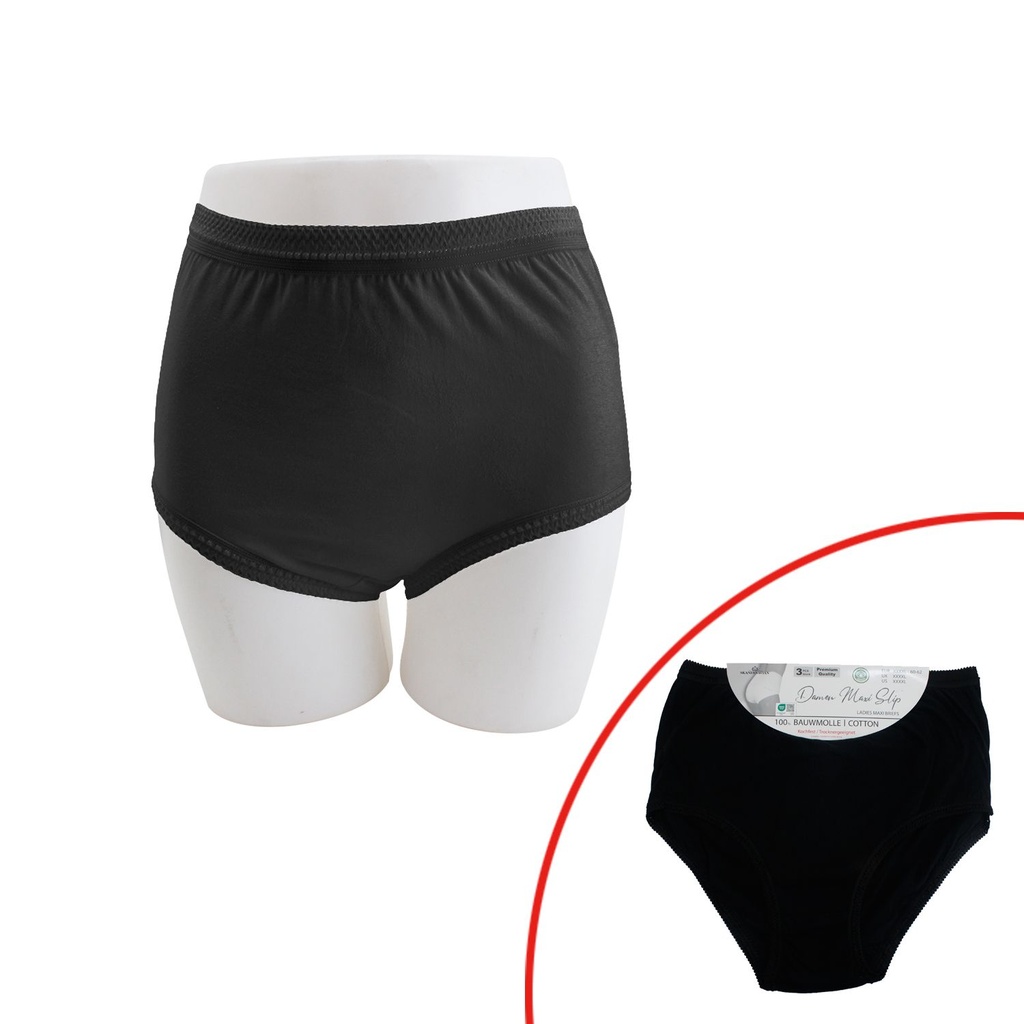 Naisten alushousut 3pack Maxi musta