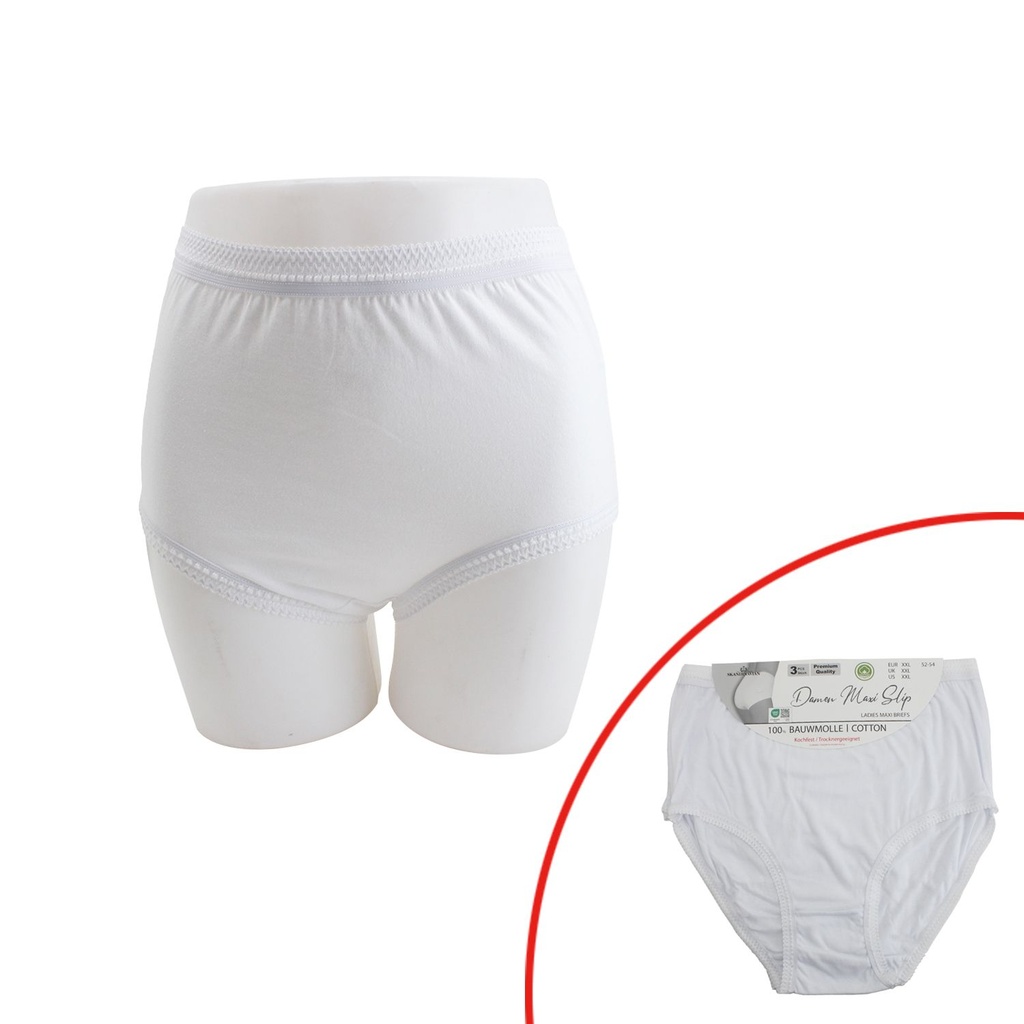 Naisten alushousut 3pack Maxi valk.