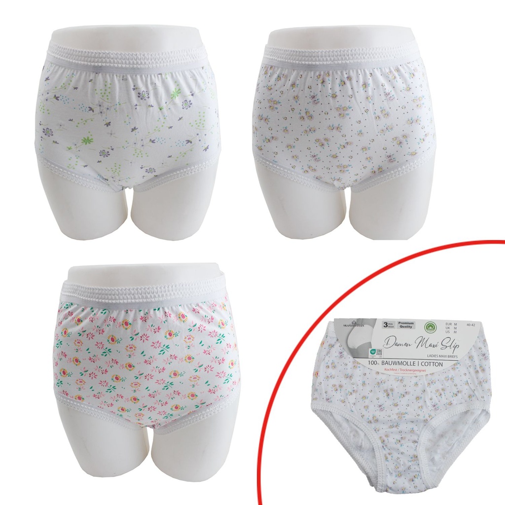 Naisten alushousut 3pack Maxi kukat
