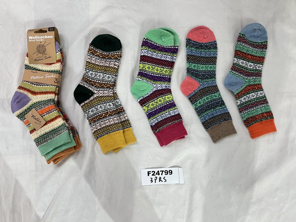 STOCK! Vlla/polyesteri sukka 36-40, 3par/pkt