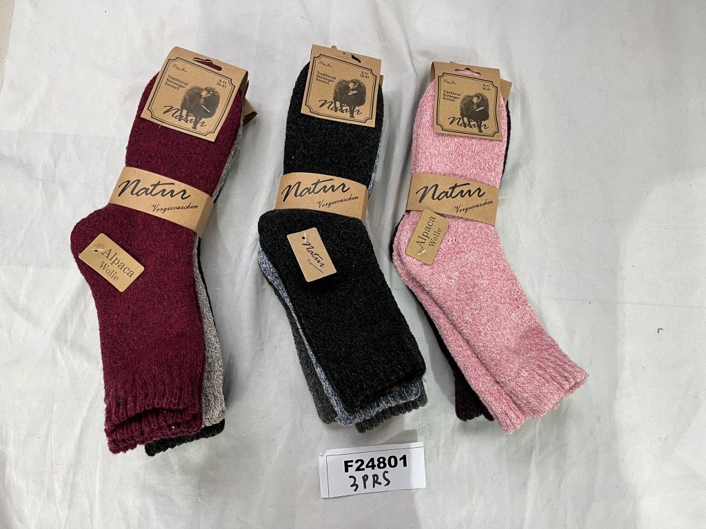 STOCK! Vlla/polyesteri sukka 36-41, 3par/pkt