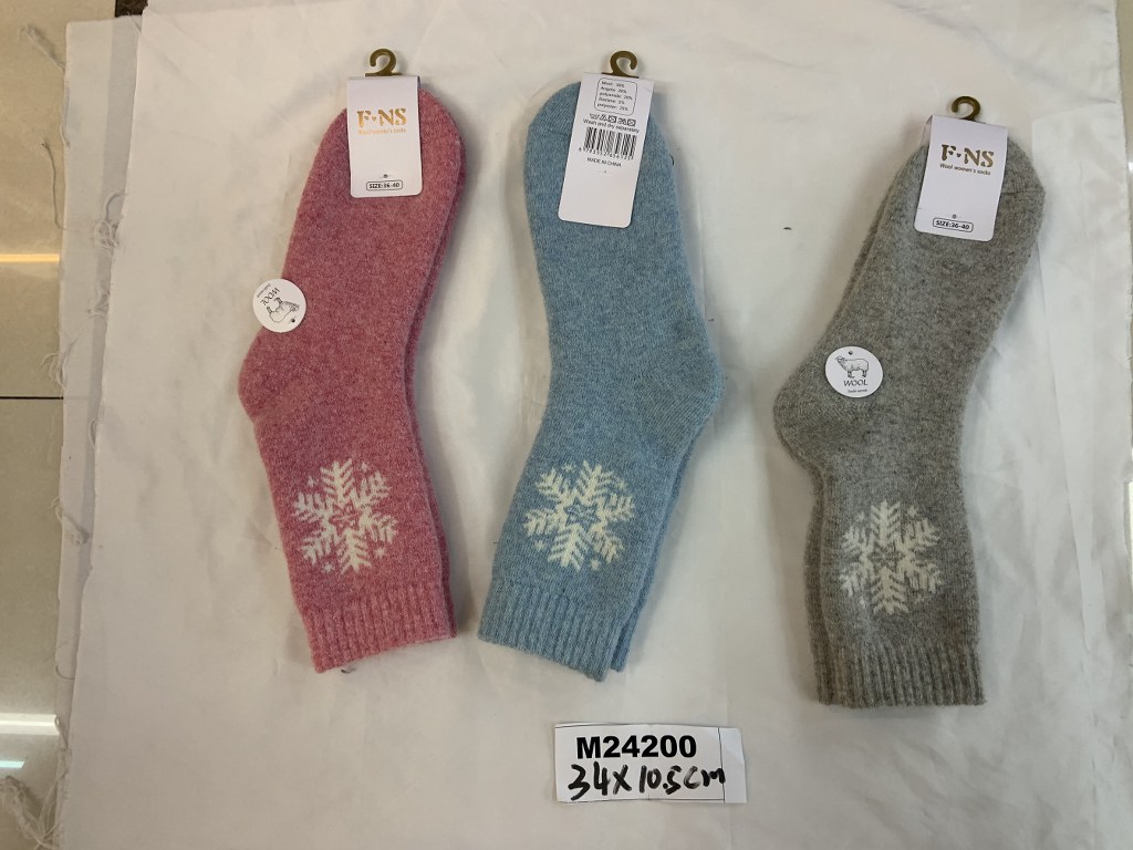 Naisten villasukat, pastellivärit, one size, 36-40