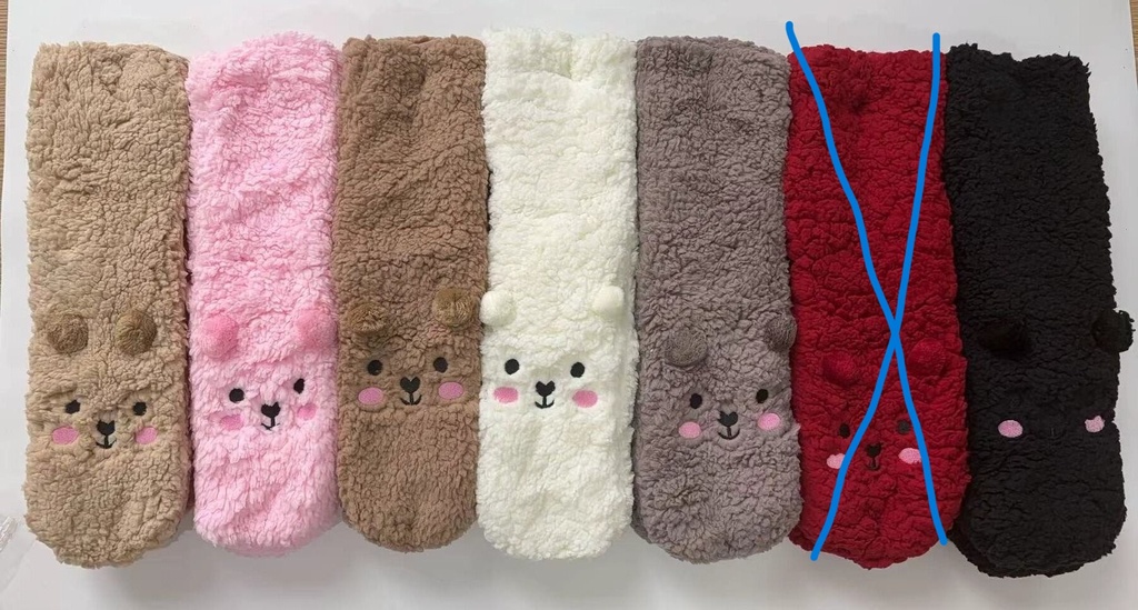 Naisten/teinien kotitossut, TEDDY, eläinnaamat, one size 35-41, ANTISLIP