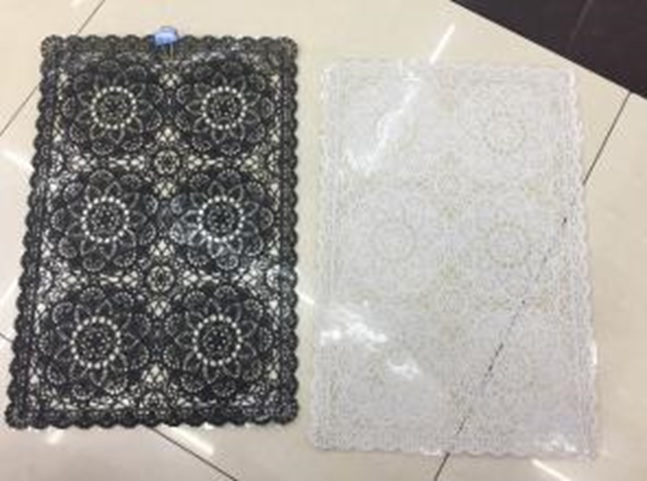 Pitsitabletti 30x45 cm pvc, musta ja valkoinen lajitelma