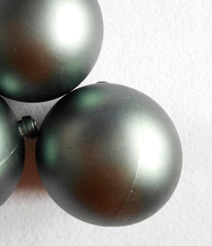 Joulukuusenpallot 3cm, 12kpl, harmaa