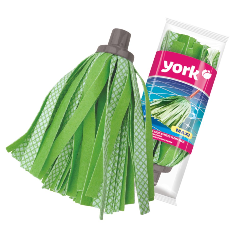 Synteettinen ISO moppipää. Mopin koko:140 x 340 x 70 mm, paino: 97g. Sopii YORK varsine kanssa.
