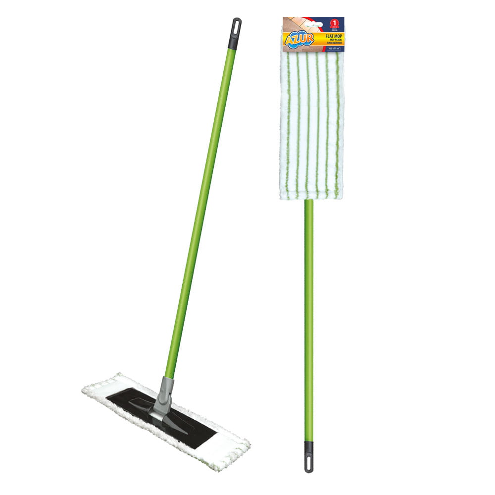 AZUR tasomoppi+ 120cm varsi. Tehokas sekä kuivana että märkänä. Tuotteen koko: varsi 120cm, moppi 36x11cm.