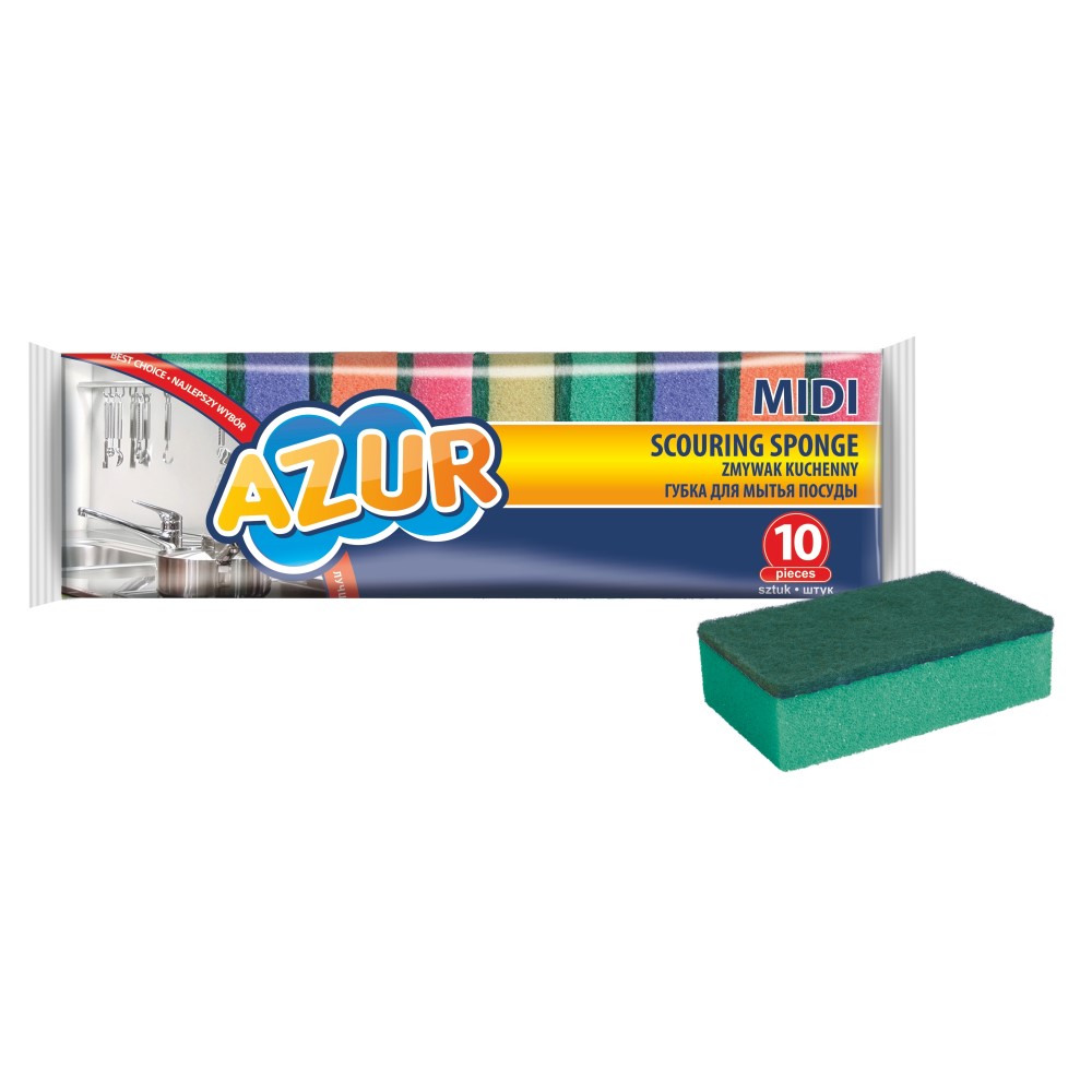 POISTUNUT! AZUR Naarmuttamattomat astianpesusienet MIDI 10kpl/ pkt. Sienen koko: 8 x 5 x 2,5 cm