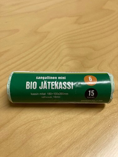 UUTUUS KOKO! Siivousmestari Bio jätekassi sangoilla 6litraa, 15kpl/rll