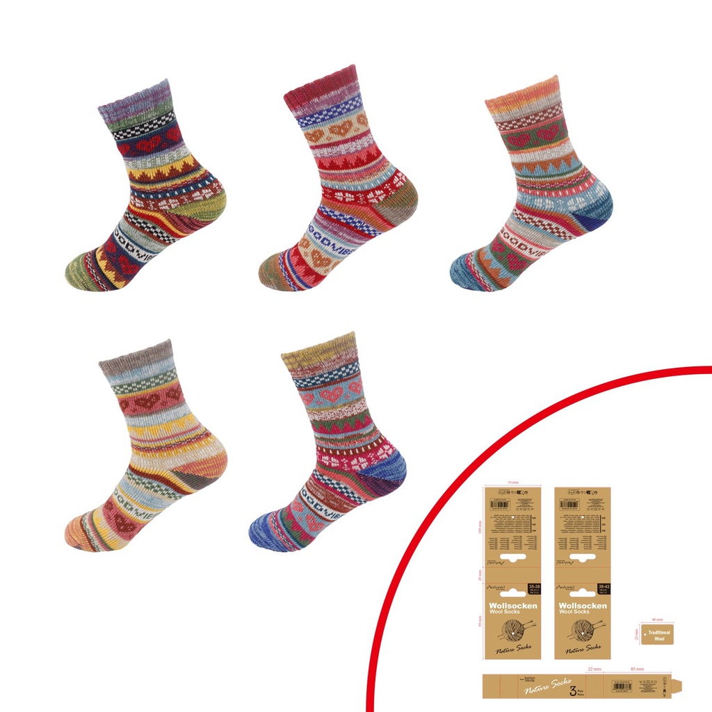 3pack naisten villasukat 